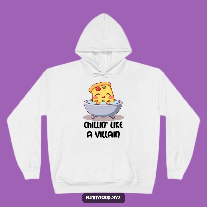 Funny Pizza Bath Hoodie: Cozy Relaxing Slice Sweatshirt, Ultimate Humorous Gift