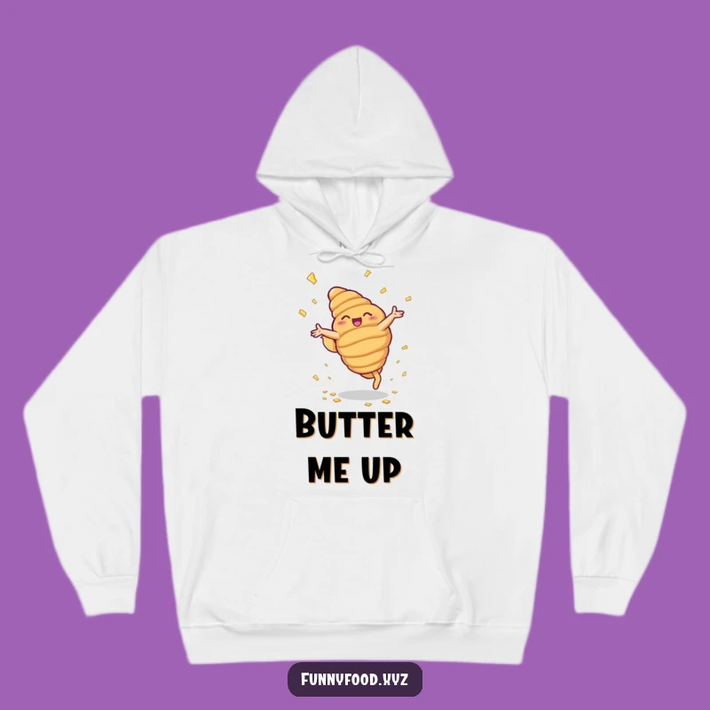 Funny Croissant Cartwheel Hoodie: Cozy Pastry Comfort