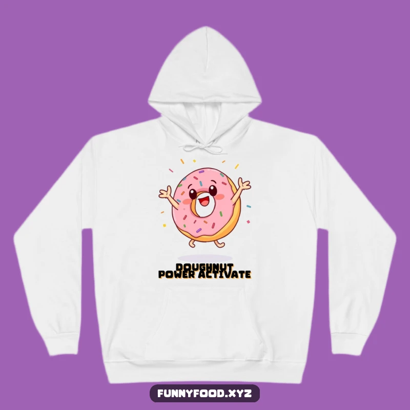 Funny Donut Jumping Jacks Hoodie - Cozy & Hilarious Sprinkled Treat Sweatshirt