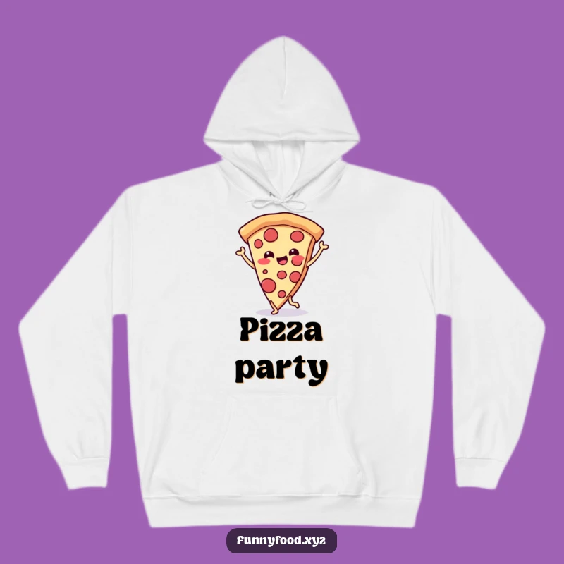 Funny Pizza Dance Hoodie: Cozy Slice Grooving, Warm & Funny Gift