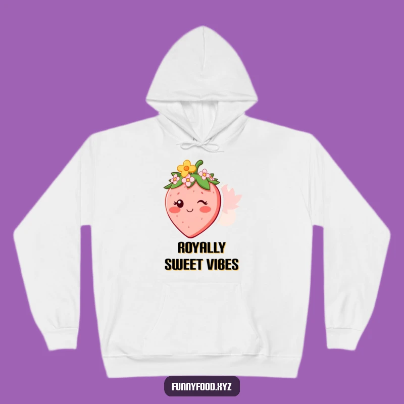 Funny Strawberry Crown Hoodie - Cozy Comfort with Fruity Charm