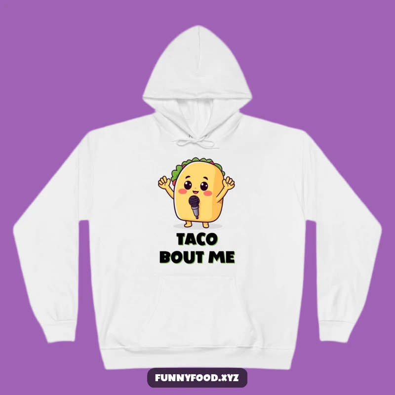 Funny Taco Microphone Hoodie: Cozy Up with Hilarious Singing Food Comfort