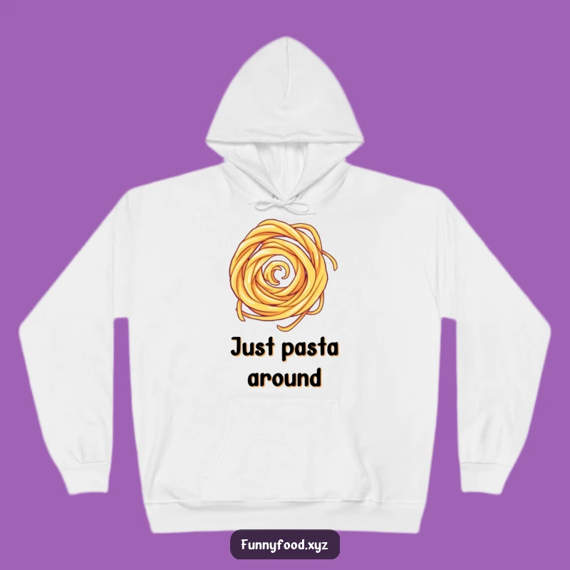 Funny Playful Pasta Swirl Hoodie - Cozy Foodie Sweatshirt, Perfect Humorous Gift