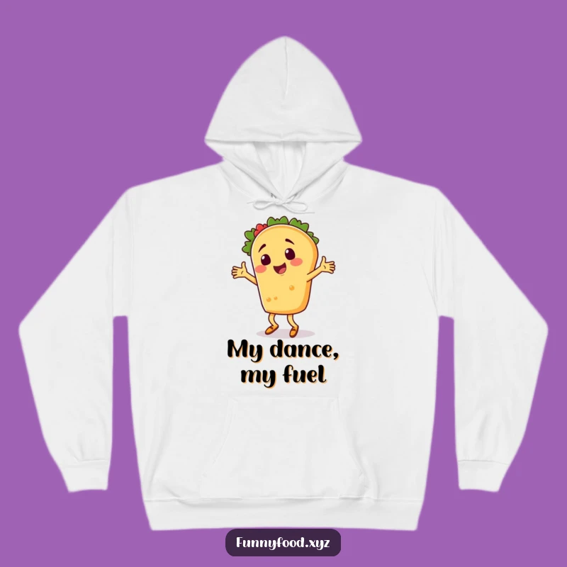 Warm Funny Taco Dancer Hoodie: Cozy Mexican Food Apparel for Festive Comfort