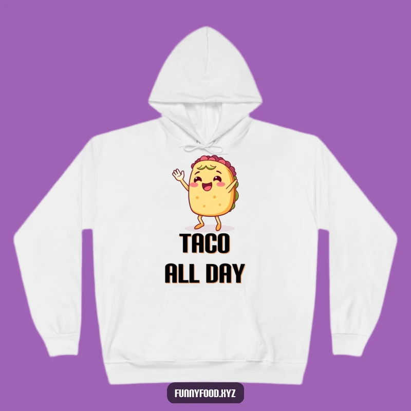Funny Taco Jigging Hoodie: Cozy Dancing Taco, Perfect Festive Gift!