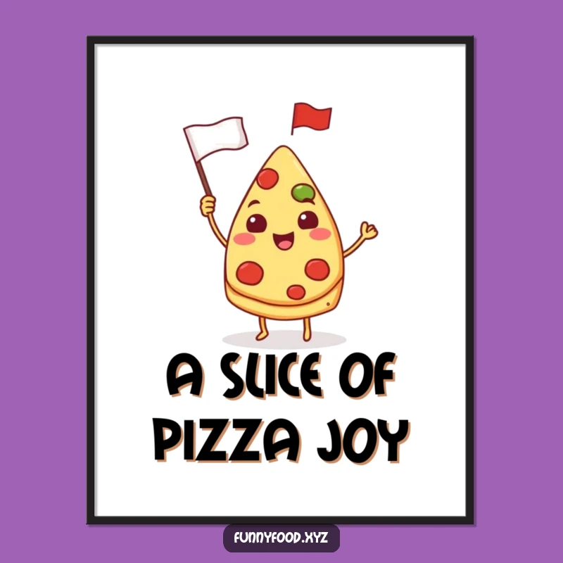 Funny Free Printable Wall Art: Pizza Slice Victory Decor Download