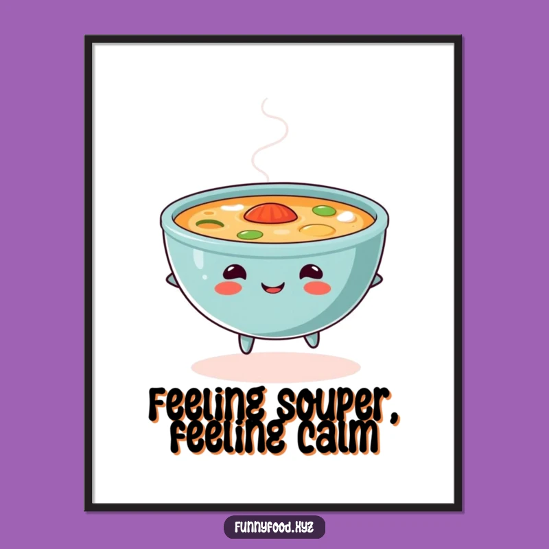 Free Printable Wall Art: Cozy Soup Skip Poster, Whimsical Downloadable Art for Kitchen