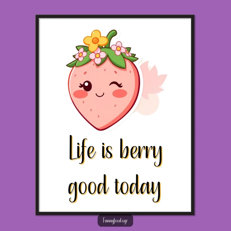 Free Printable Strawberry Crown Art: Sweet Downloadable Poster for Charming Decor