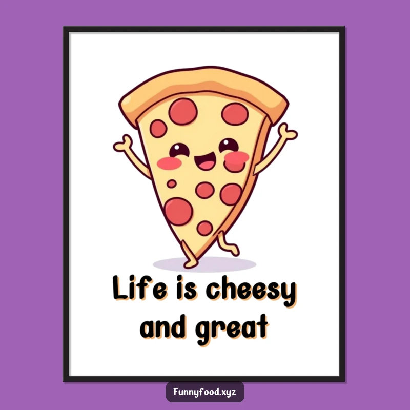 Free Printable Wall Art: Funny Pizza Dance Downloadable Decor