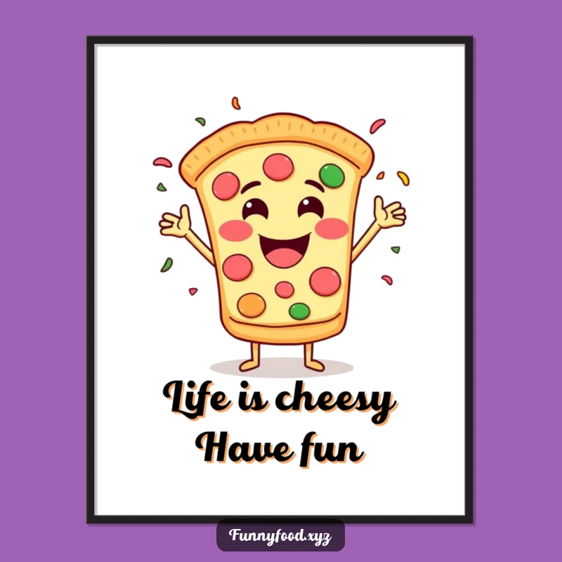 Funny Free Printable Wall Art: Pizza Slice Confetti - Downloadable Decor
