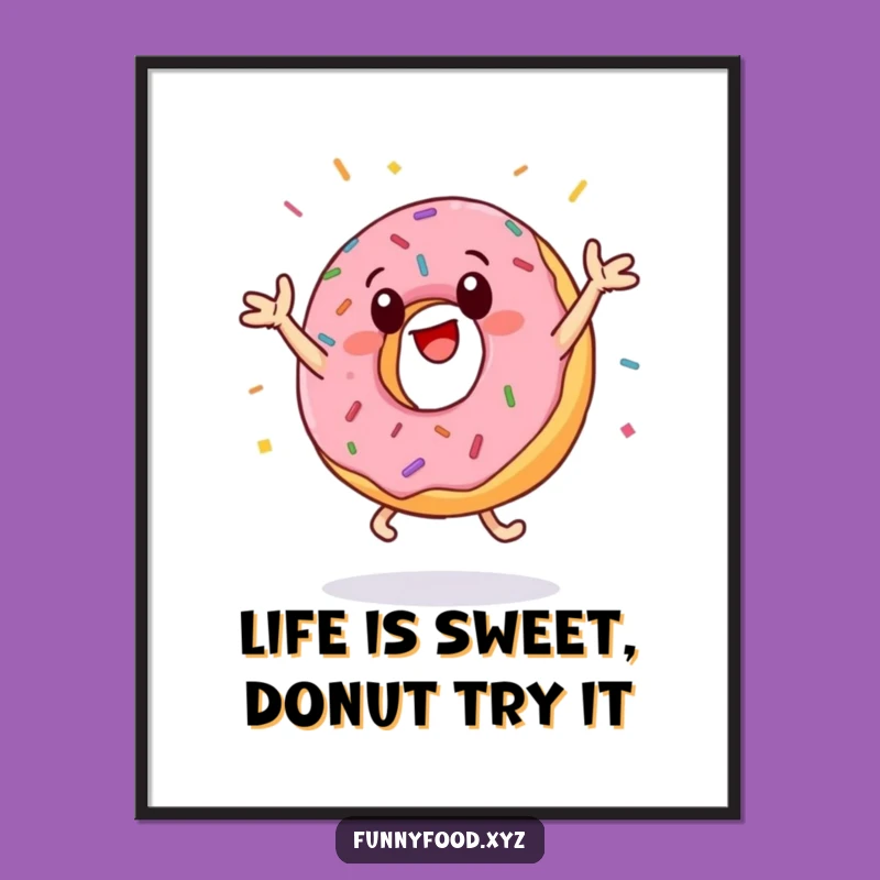 Free Printable Donut Jumping Jacks Wall Art: Hilarious Downloadable Decor!