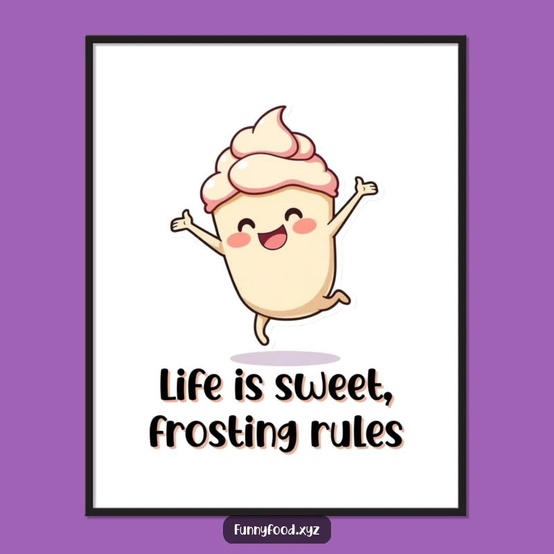 Funny Free Printable Wall Art: Cupcake Cartwheel Art, Quirky Decor