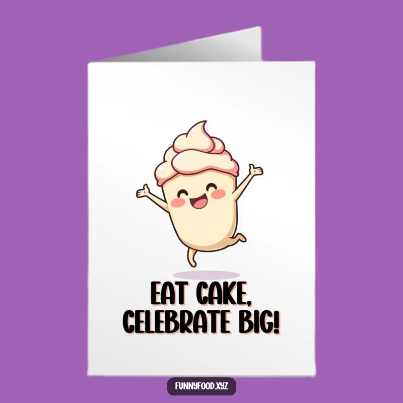 Free Printable Birthday Card: Cupcake Cartwheel Fun, DIY Celebration