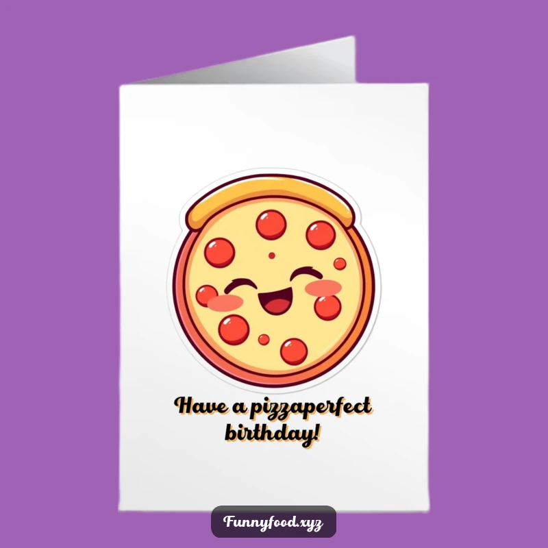 Free Printable Birthday Card: Winking Pizza Slice Funny Downloadable Gift for Him