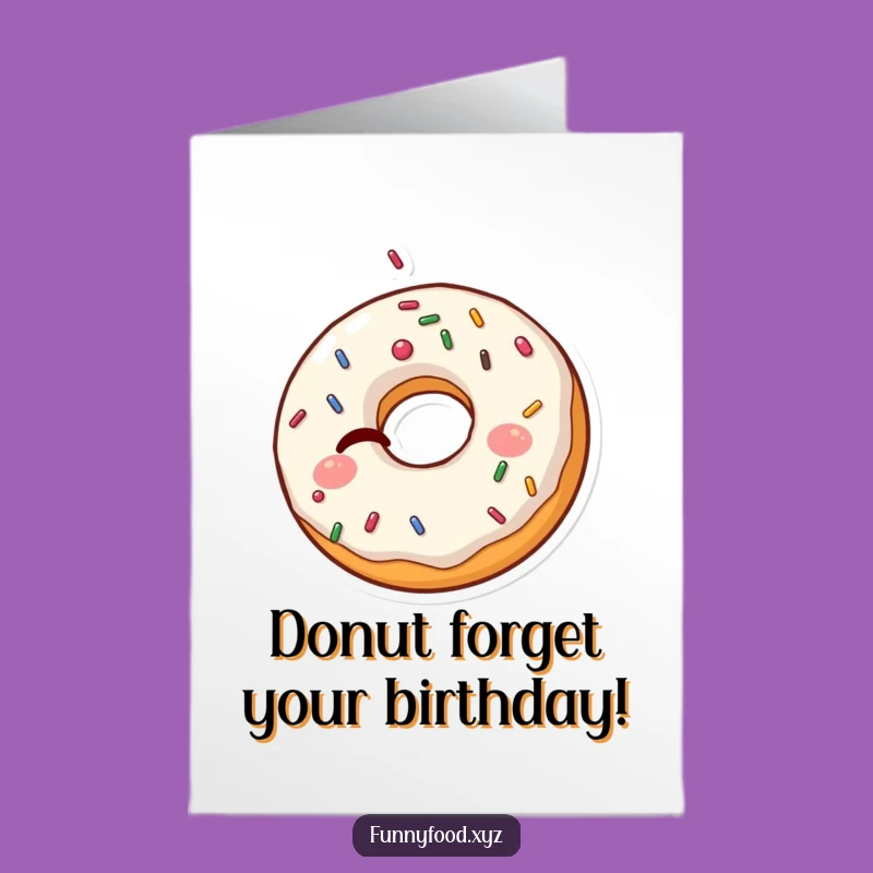 Free Printable Funny Donut Birthday Card: Winking Sprinkles for a DIY Gift