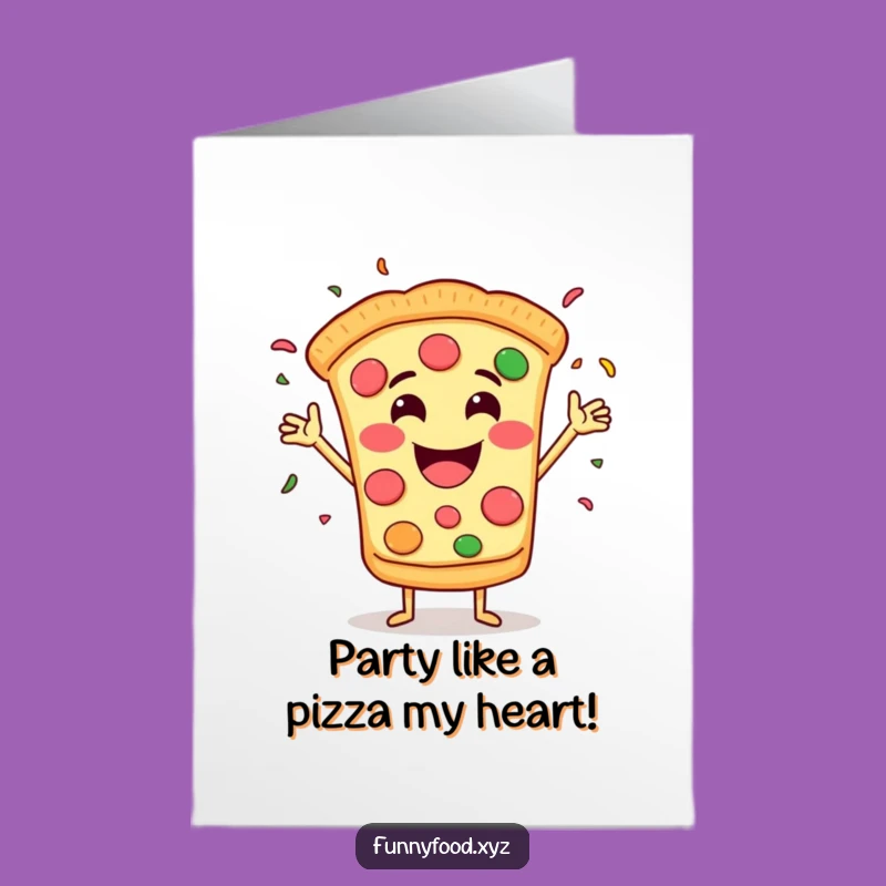 Free Printable Birthday Card: Pizza Party Fun - Downloadable Gift
