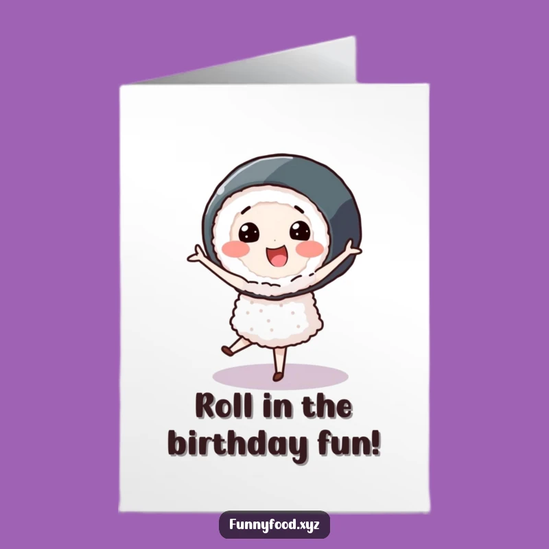 Free Printable Sushi Pirouette Birthday Card - Funny Downloadable DIY Gift