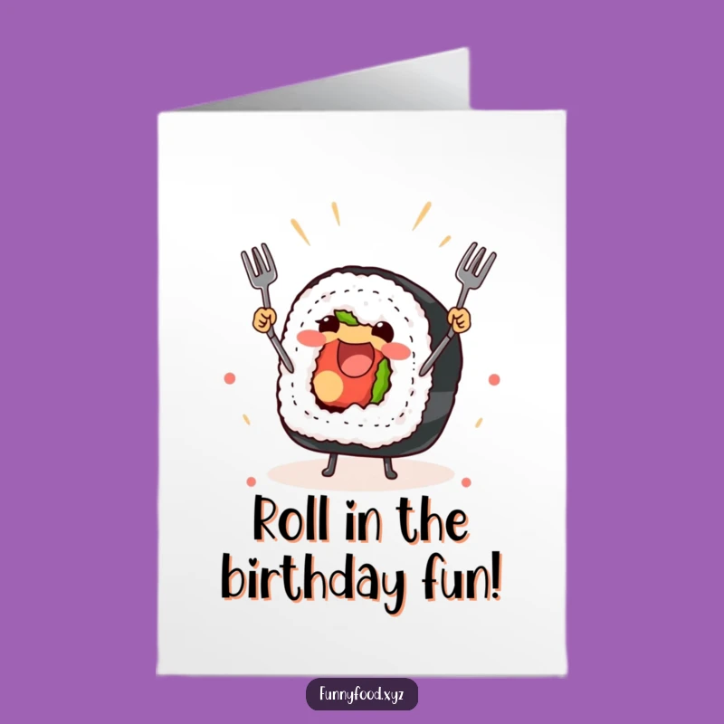 Free Printable Birthday Card: Sushi Fun, Juggling Act DIY Gift