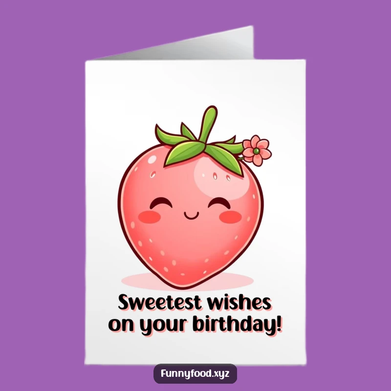 Funny Free Printable Strawberry Birthday Card - Sweet DIY Downloadable Gift