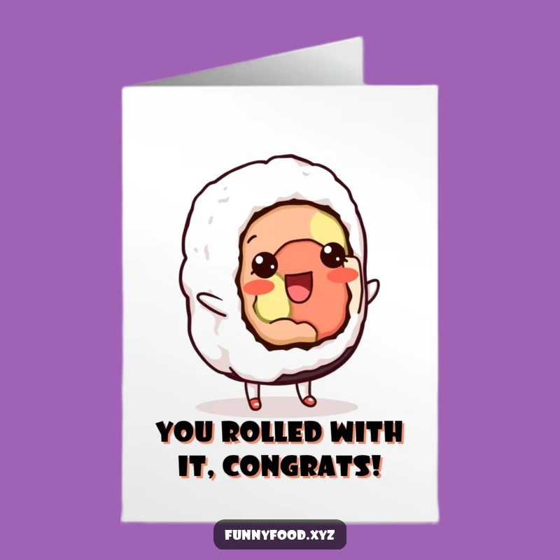 Free Printable Congrats Card: Sushi Shuffle Success - Celebrate with Style!