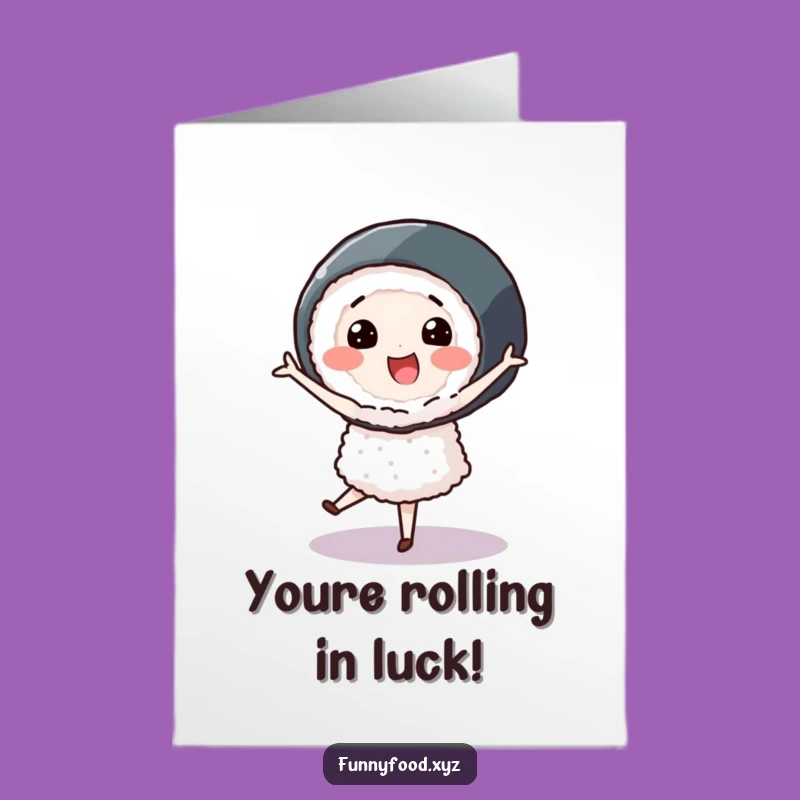 Free Printable Sushi Pirouette Congrats Card - Funny Downloadable DIY Gift