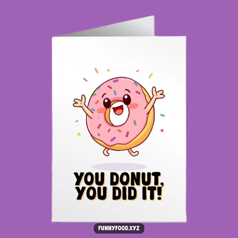 Free Printable Donut Jumping Jacks Congrats Card: Hilarious Winner!