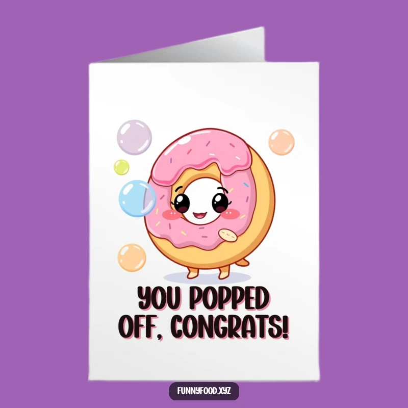Free Printable Donut Bubbles Card: Whimsical Downloadable Congrats Gift