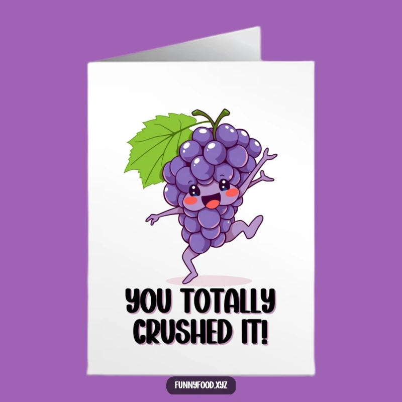 Free Printable Grapes Congrats Card: Dynamic Downloadable Gift for Victorious Moments