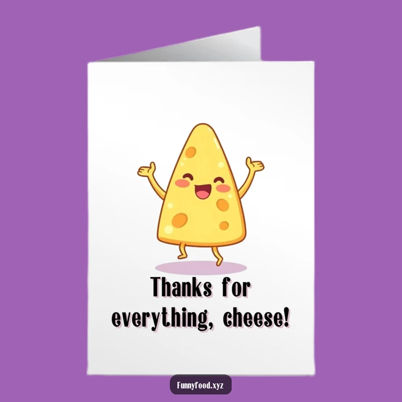 Free Printable Dancing Cheese Thank You Card - Funny Downloadable Gratitude!
