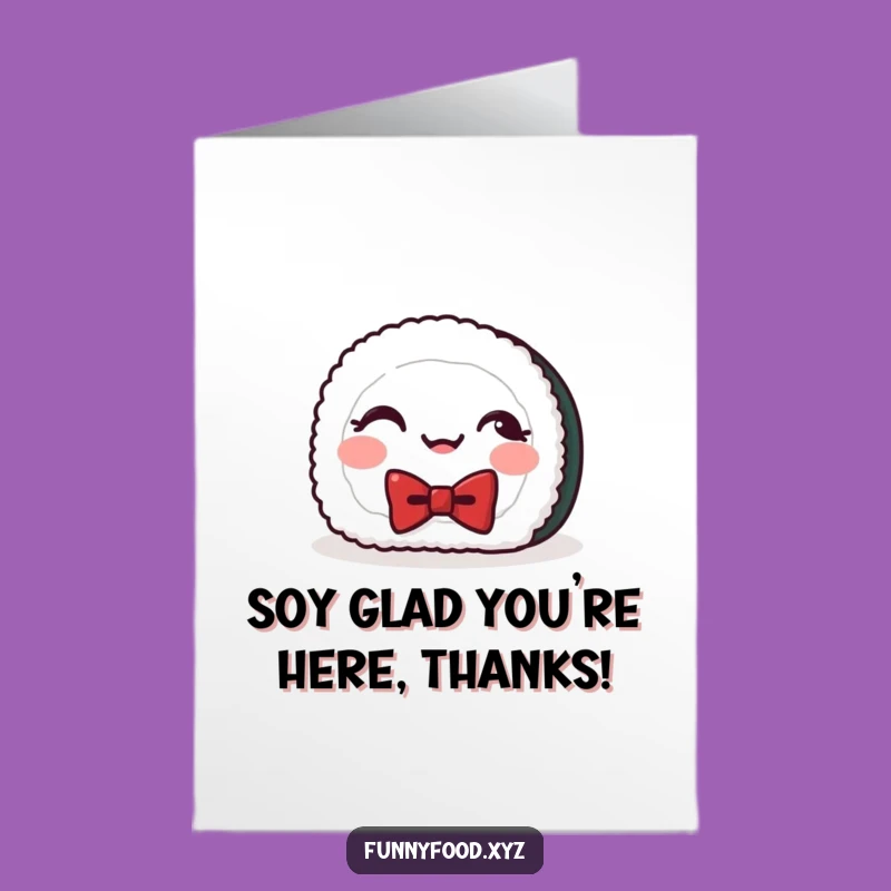 Free Printable Sushi Thank You Card: Giggling Roll Gratitude, Downloadable Fun