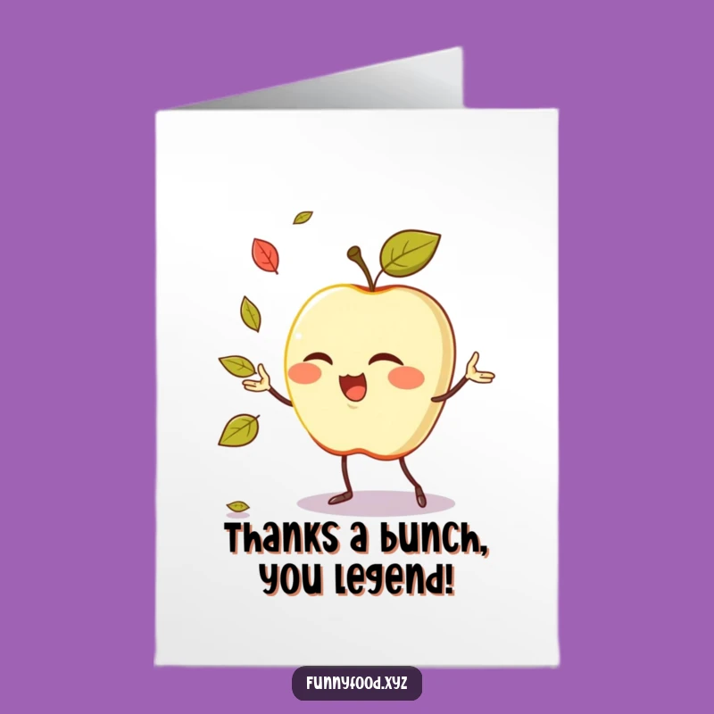 Free Printable Winking Apple Thank You Card - Funny Downloadable Gratitude Gesture!