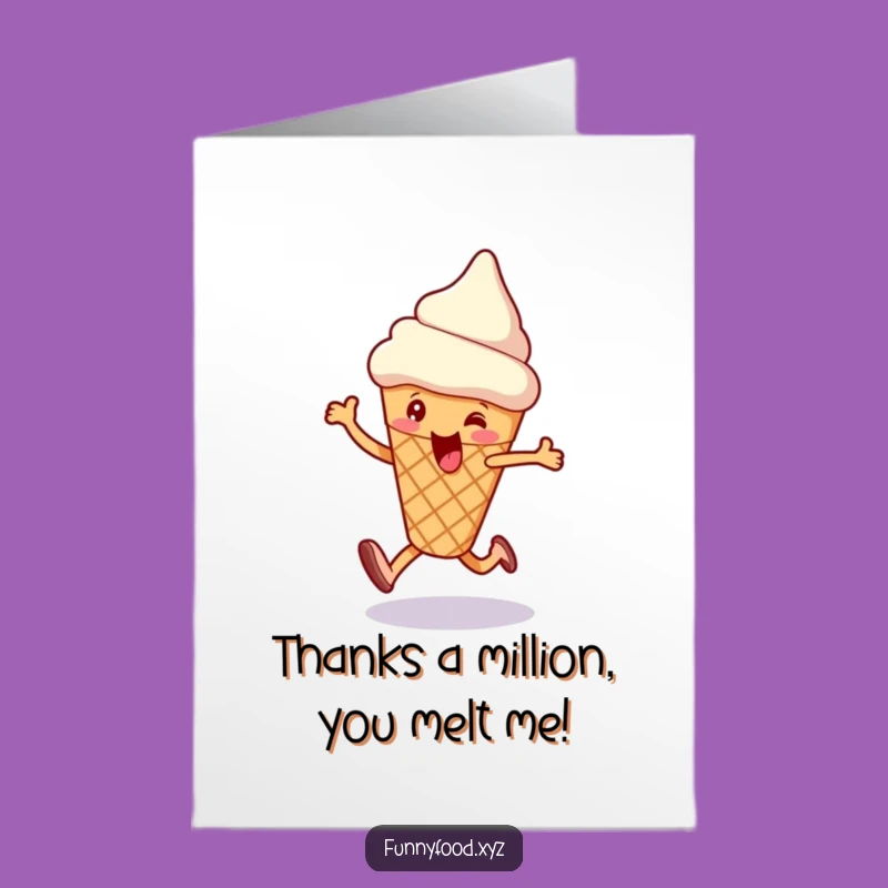 Free Printable Ice Cream Thank You Card: Happy Skip Gratitude, Downloadable Fun