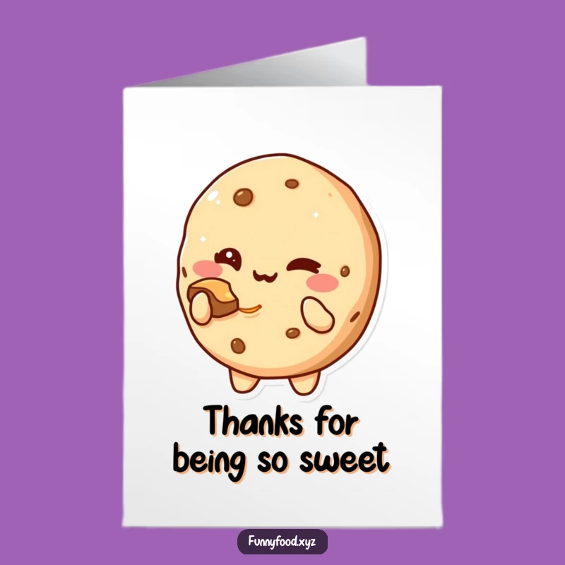 Free Printable Cookie Thank You Card: Winking Bite Downloadable Gratitude