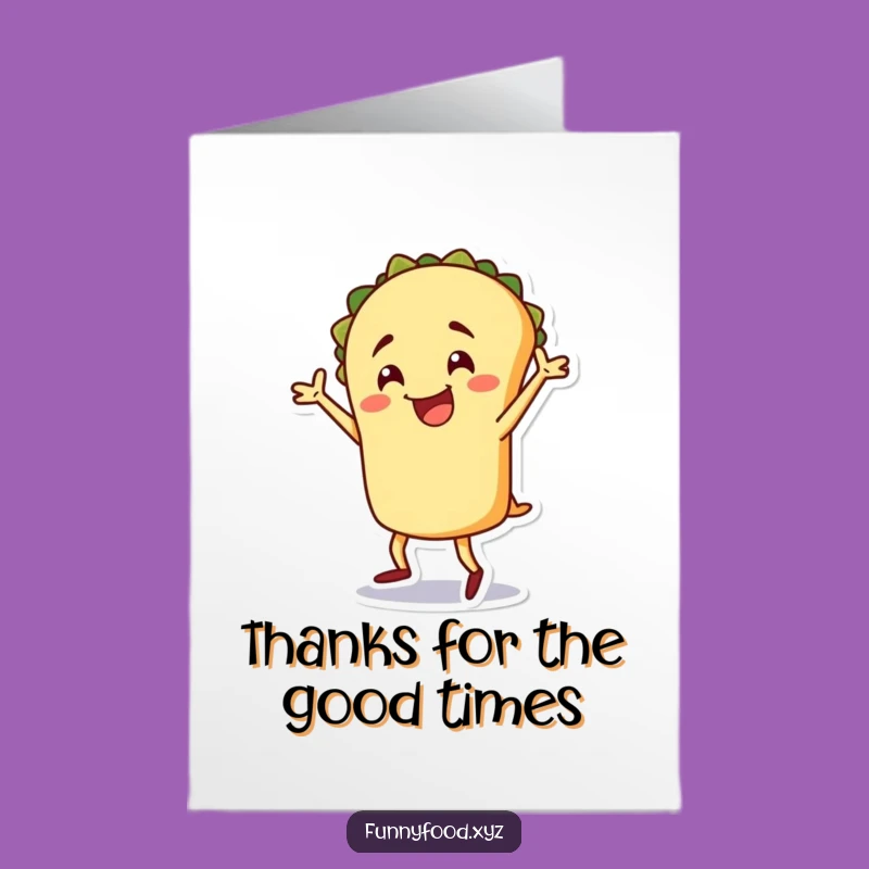 Free Printable Thank You Card: Taco's Grateful Dance Download