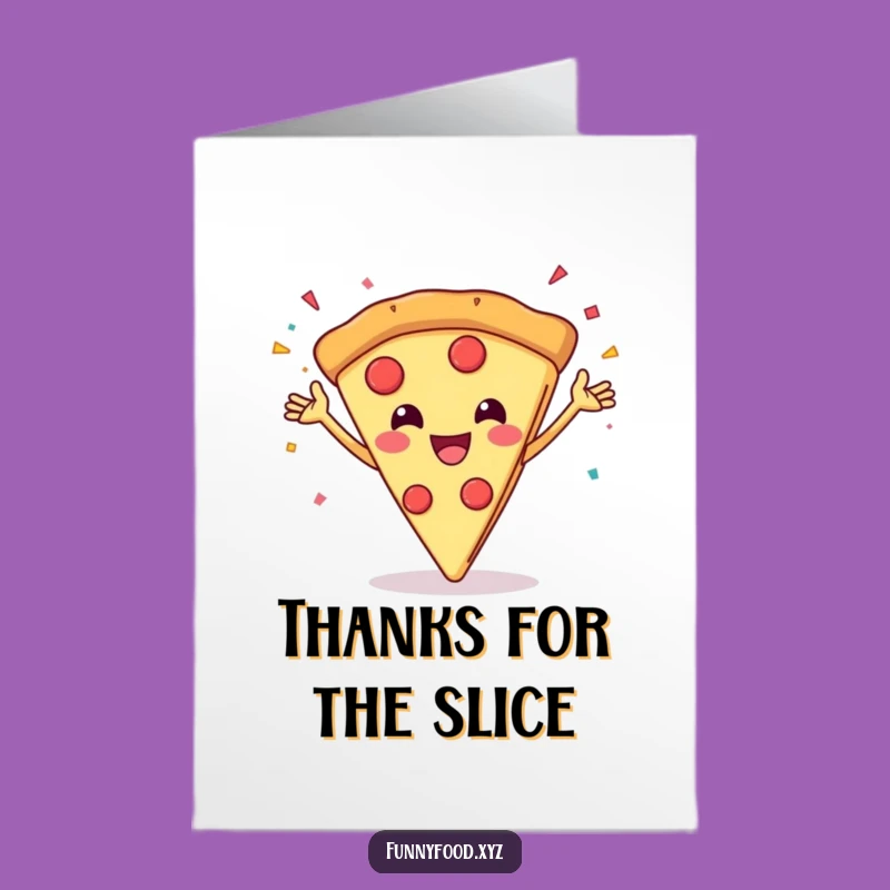 Free Printable Thank You Card: Pizza Gratitude, Confetti Thanks DIY