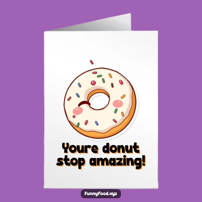 Free Printable Funny Donut Thank You Card: Winking Sprinkles Downloadable Gift