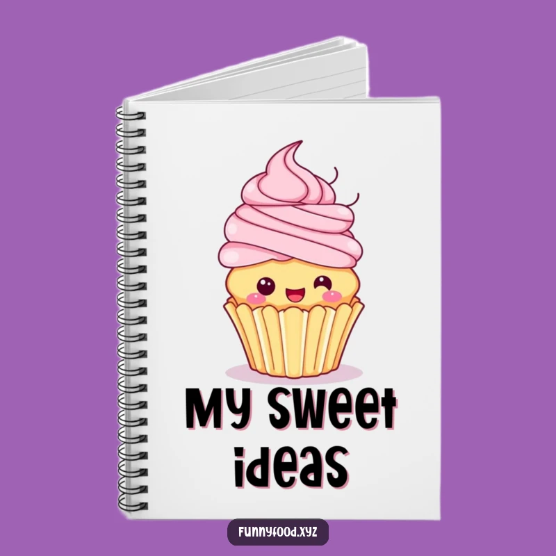 Funny Cupcake Spin Notebook: Jot Down Ideas With Swirling Hair, Gift