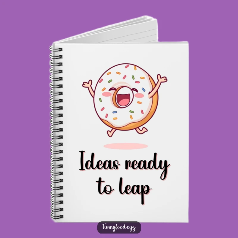 Funny Donut Leap Notebook - Jot Down Ideas with Joy, Sprinkled Fun, Perfect Gift