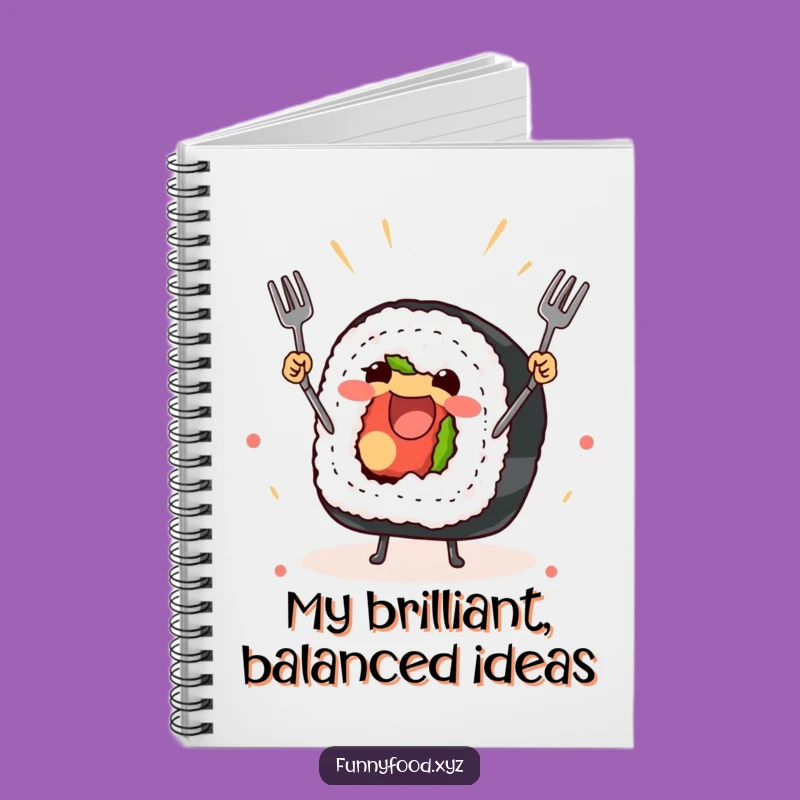 Funny Sushi Juggling Notebook: Jot Down Your Delicious Ideas