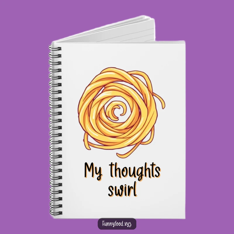Funny Playful Pasta Swirl Notebook - Hilarious Journal for Recipe Ideas
