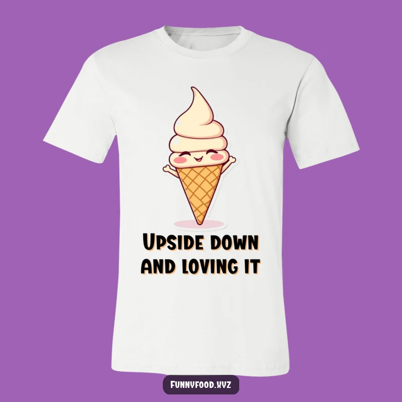 Funny Ice Cream Headstand T-Shirt: Wear Your Cool, Quirky Side