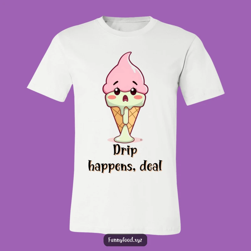 Funny Melting Ice Cream Cone T-Shirt: Comedic Summer Apparel and Cool Gift