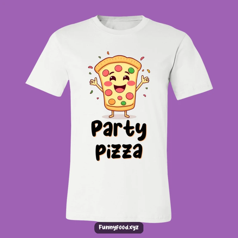 Funny Pizza Confetti T-Shirt: Festive Apparel for Celebration!