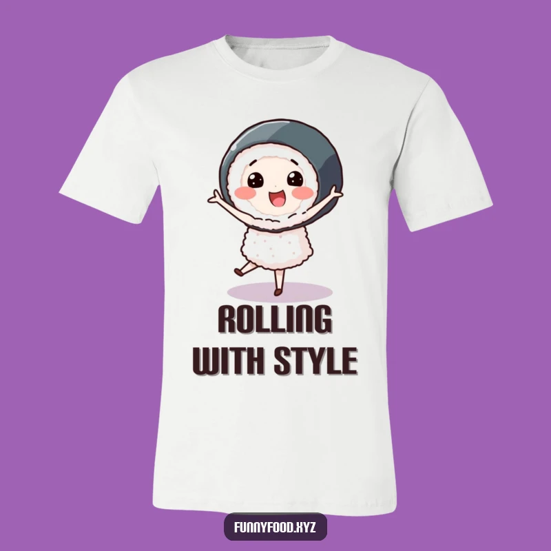 Funny Sushi Pirouette T-Shirt: Wearable Dance & Delicious Humor
