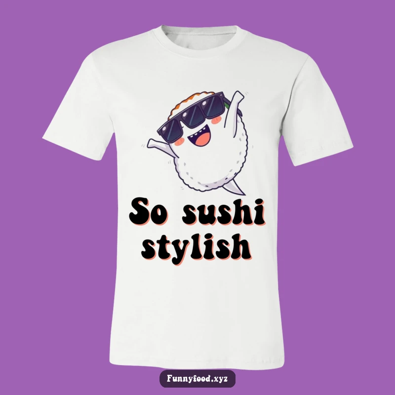 Funny Sushi Sunglasses T-Shirt: Cool Backflip Action, Hilarious Anime Style Apparel