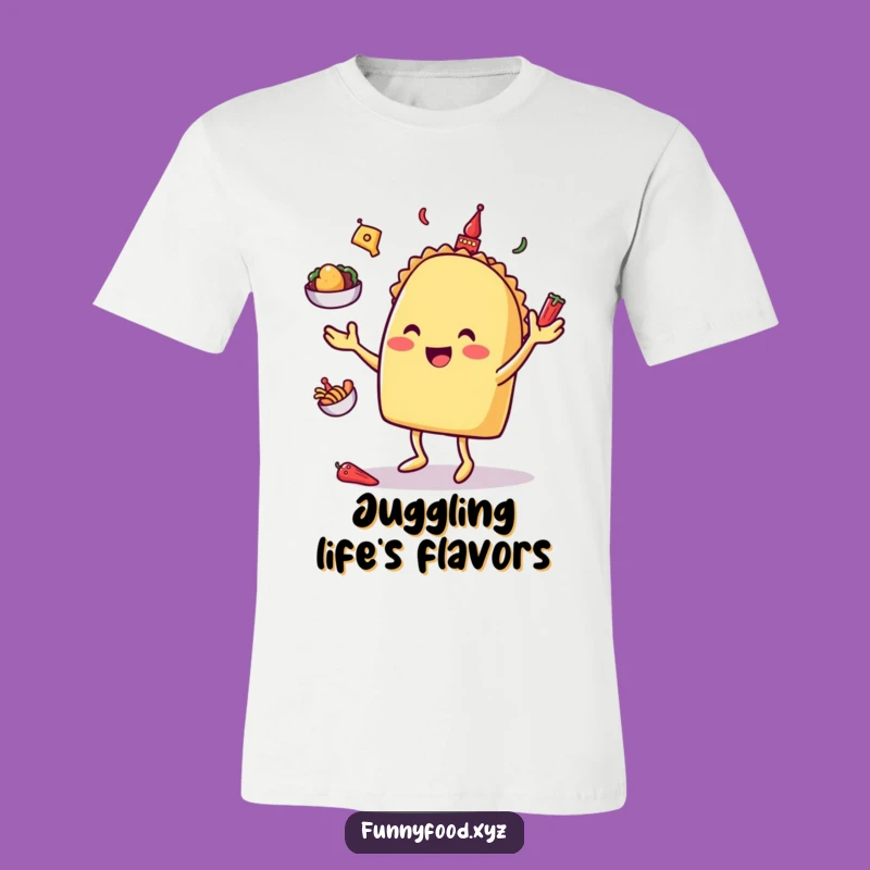 Funny Taco Juggling T-Shirt: Wearable Fun for Fiesta Lovers