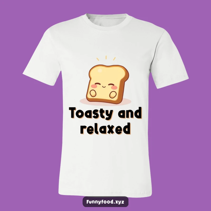 Funny Happy Toast T-Shirt: Comedic Comfort Wear for Relaxed Vibes