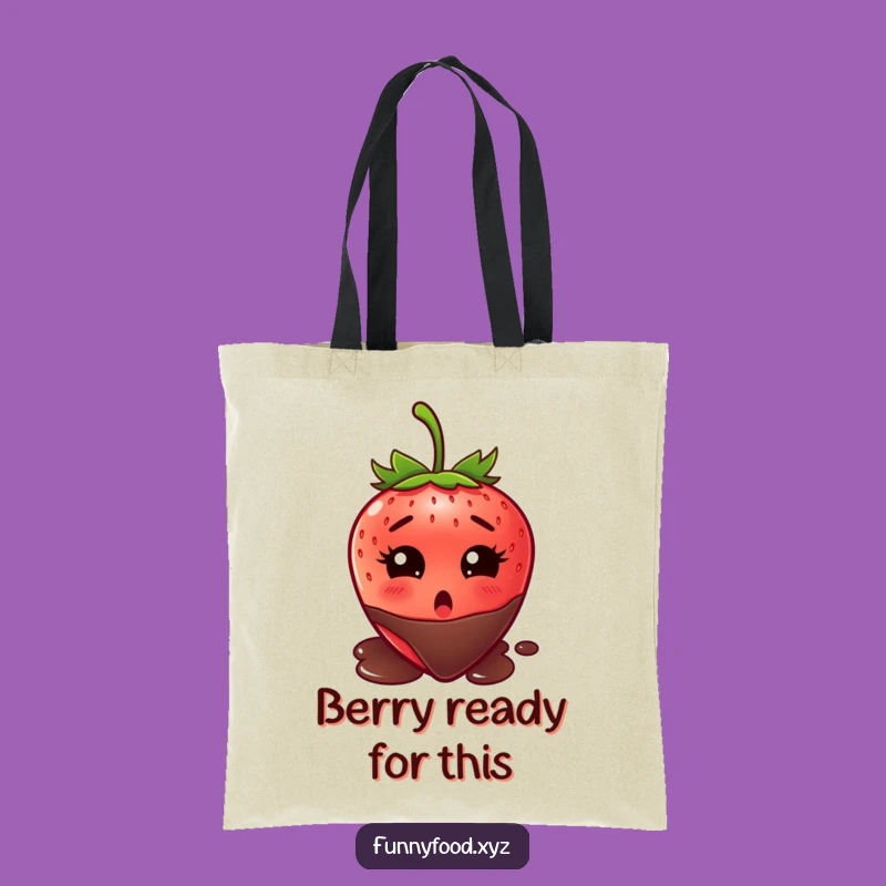 Funny Strawberry Chocolate Fear Tote Bag - Hilarious Accessory for Shoppers