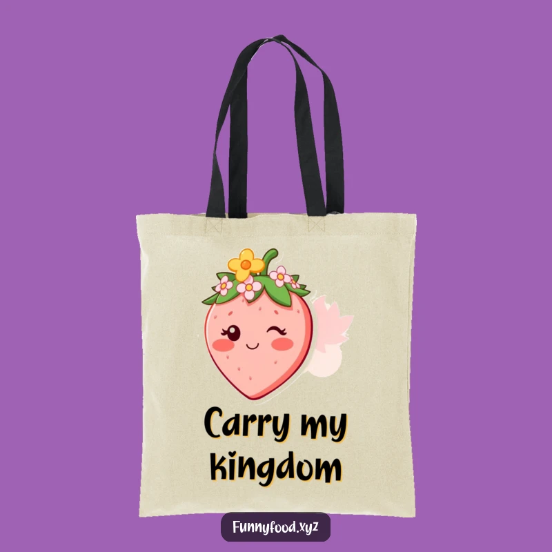 Funny Strawberry Crown Tote Bag - Carry Your Sweet Style Effortlessly
