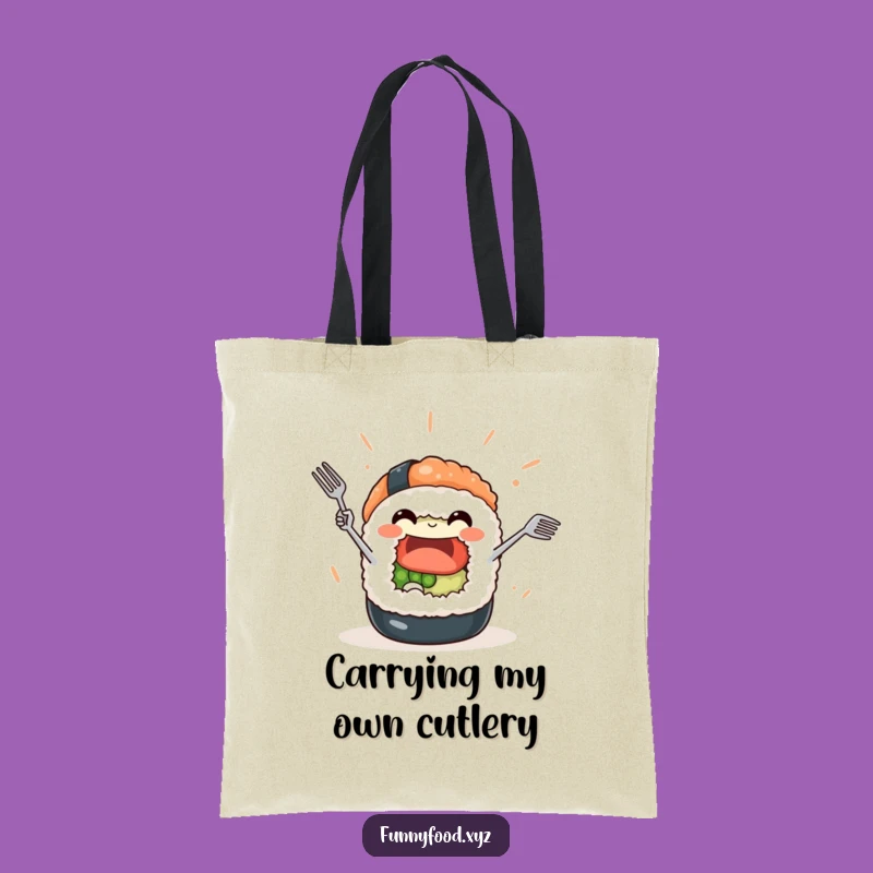 Funny Sushi Roll Tote Bag: Joyful Juggler Bag, a Practical Funny Gift